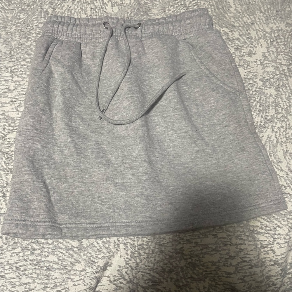 PrettyLittleThing Light Gray A-Line Skirt